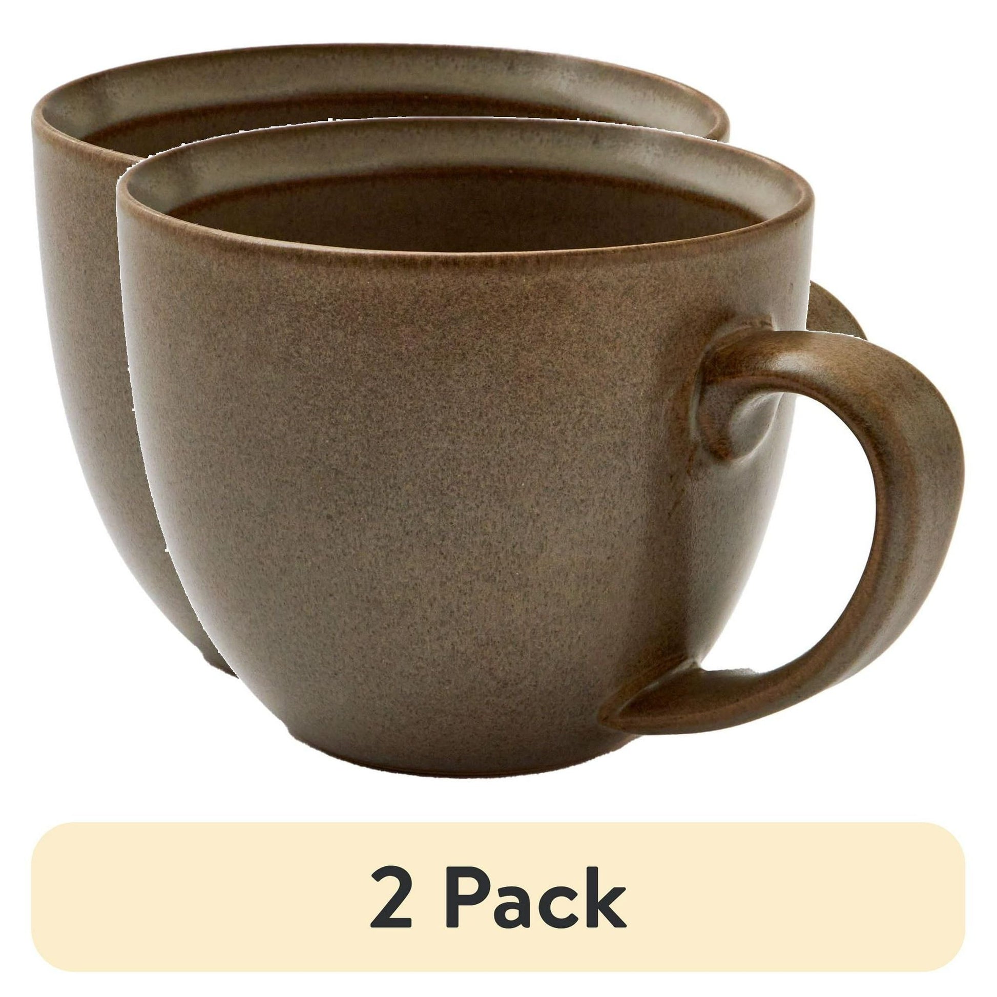 (2 pack) Banks Brown 14.2 - ounce Stoneware Mug - TJD COFFEE AND TEA