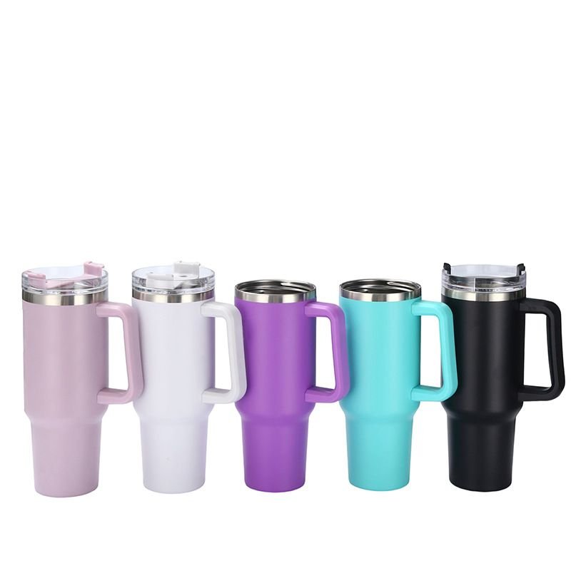30OZ Straw Coffee Insulation Cup With Handle Portable Car Stainless Steel Water Bottle LargeCapacity Travel BPA Free Thermal Mug - TJD COFFEE AND TEA