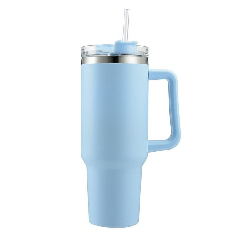30OZ Straw Coffee Insulation Cup With Handle Portable Car Stainless Steel Water Bottle LargeCapacity Travel BPA Free Thermal Mug - TJD COFFEE AND TEA