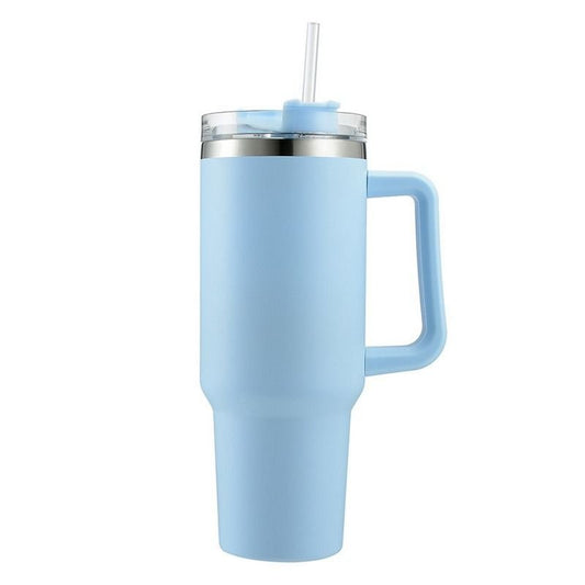 30OZ Straw Coffee Insulation Cup With Handle Portable Car Stainless Steel Water Bottle LargeCapacity Travel BPA Free Thermal Mug - TJD COFFEE AND TEA