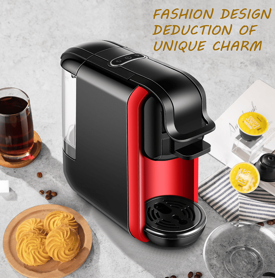 PSAC514K Multifunction Capsule Coffee Machine 4in1 Hot / cold coffee Kcup Capsule Nes Capsule DG capsule coffee powder - TJD COFFEE AND TEA