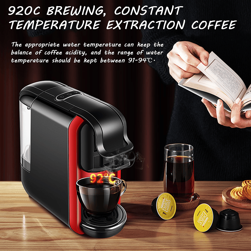 PSAC514K Multifunction Capsule Coffee Machine 4in1 Hot / cold coffee Kcup Capsule Nes Capsule DG capsule coffee powder - TJD COFFEE AND TEA