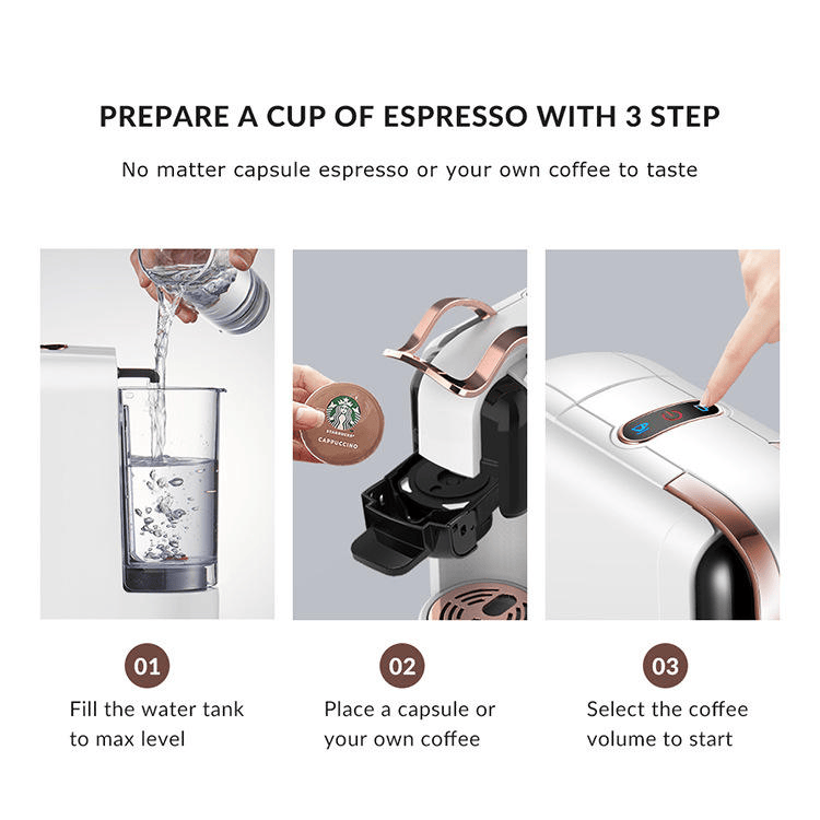 PSAC514K Multifunction Capsule Coffee Machine 4in1 Hot / cold coffee Kcup Capsule Nes Capsule DG capsule coffee powder - TJD COFFEE AND TEA