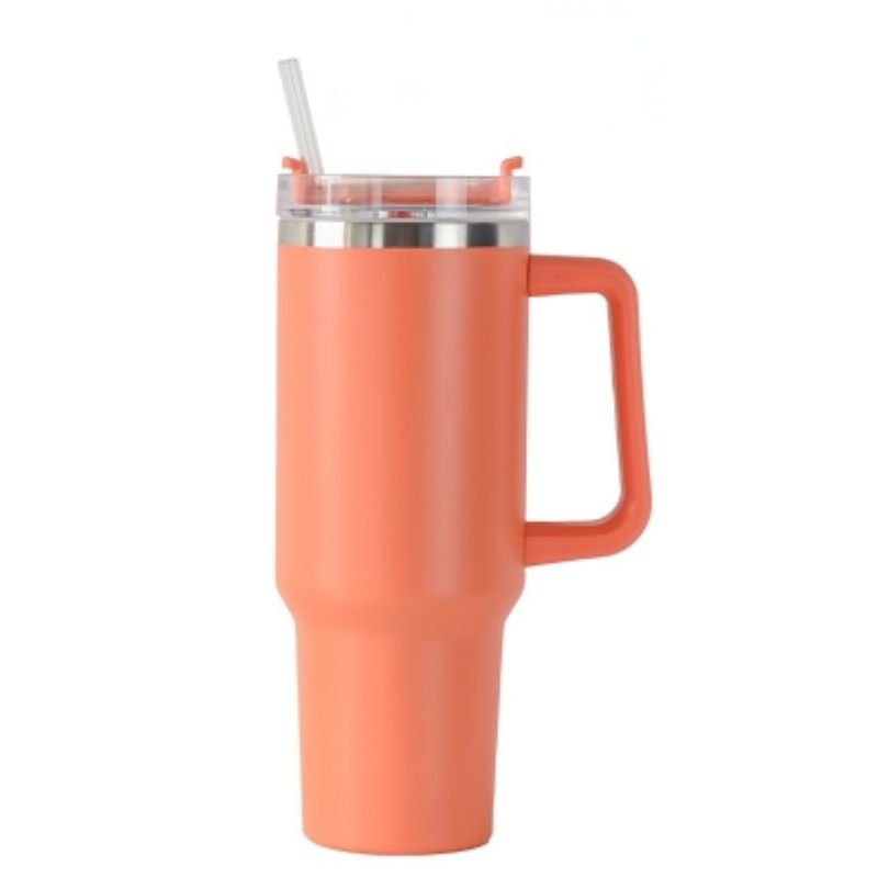 30OZ Straw Coffee Insulation Cup With Handle Portable Car Stainless Steel Water Bottle LargeCapacity Travel BPA Free Thermal Mug - TJD COFFEE AND TEA
