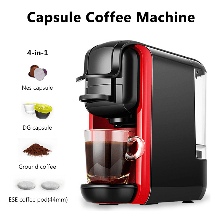 PSAC514K Multifunction Capsule Coffee Machine 4in1 Hot / cold coffee Kcup Capsule Nes Capsule DG capsule coffee powder - TJD COFFEE AND TEA
